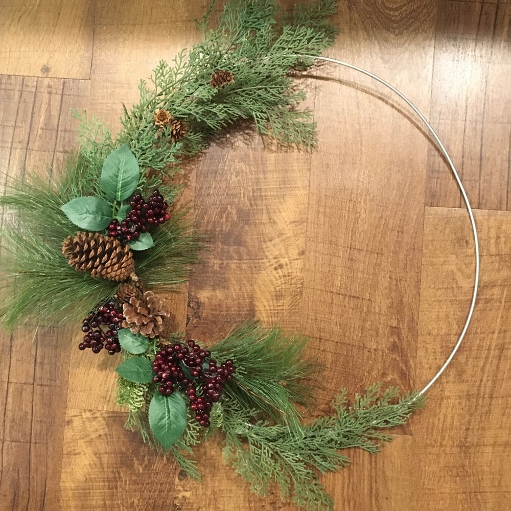 Winter Hoop Wreath